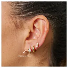 BOAZ JOYAS - ARGOLLAS VINA BAÑADAS EN ORO