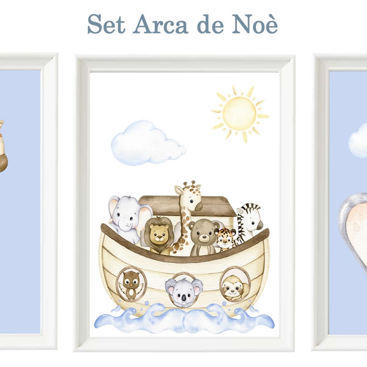 DECORACION CREATIVA - Set Cuadro Infantil niño - Arca Noé