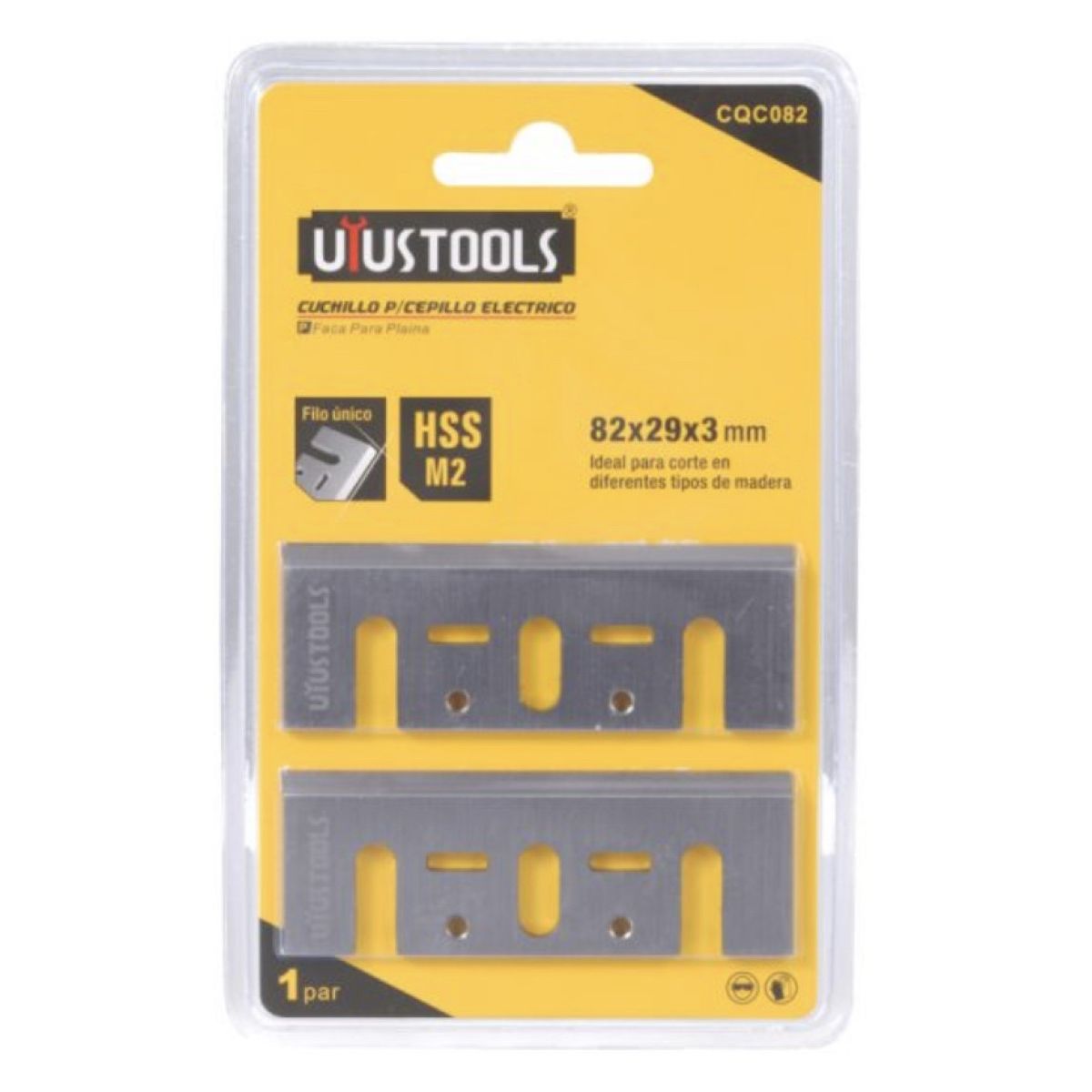 GENERICO - REPUESTO CUCHILLO PARA CEPILLO ELECTRICO 82X29X3MM UYUSTOOLS