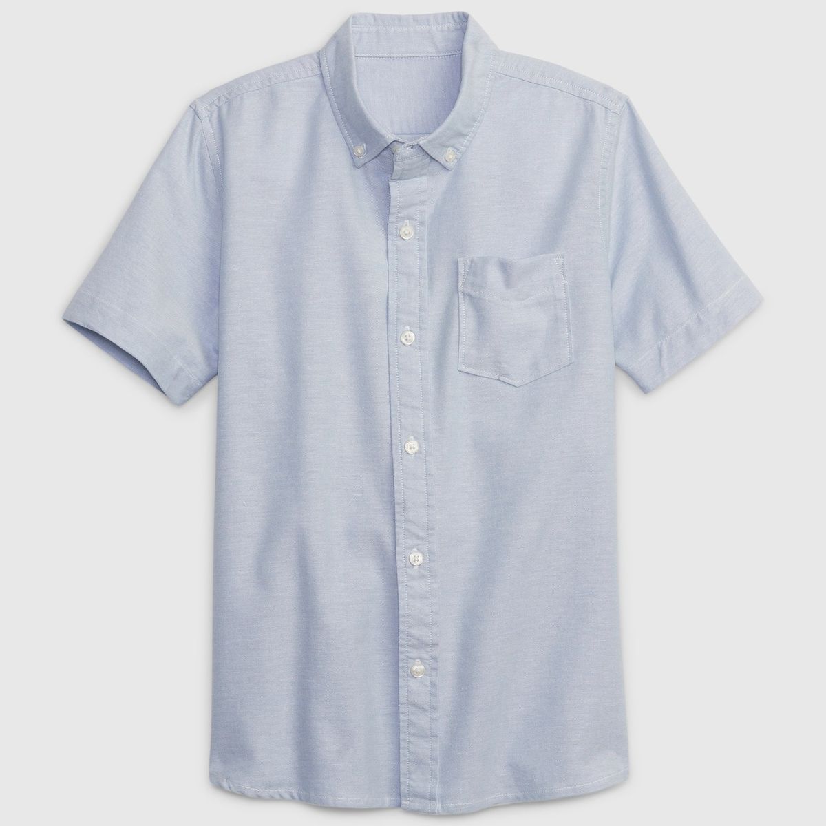 GAP - Camisa Niño Oxford Manga Corta Azul GAP