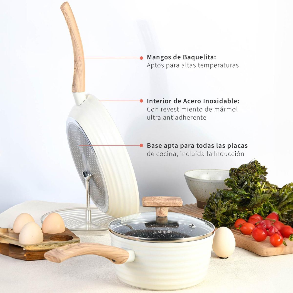 SIMPLIT - Pack Batería Savannah 9 Pz+Set 12 Utensilios Negro Simplit