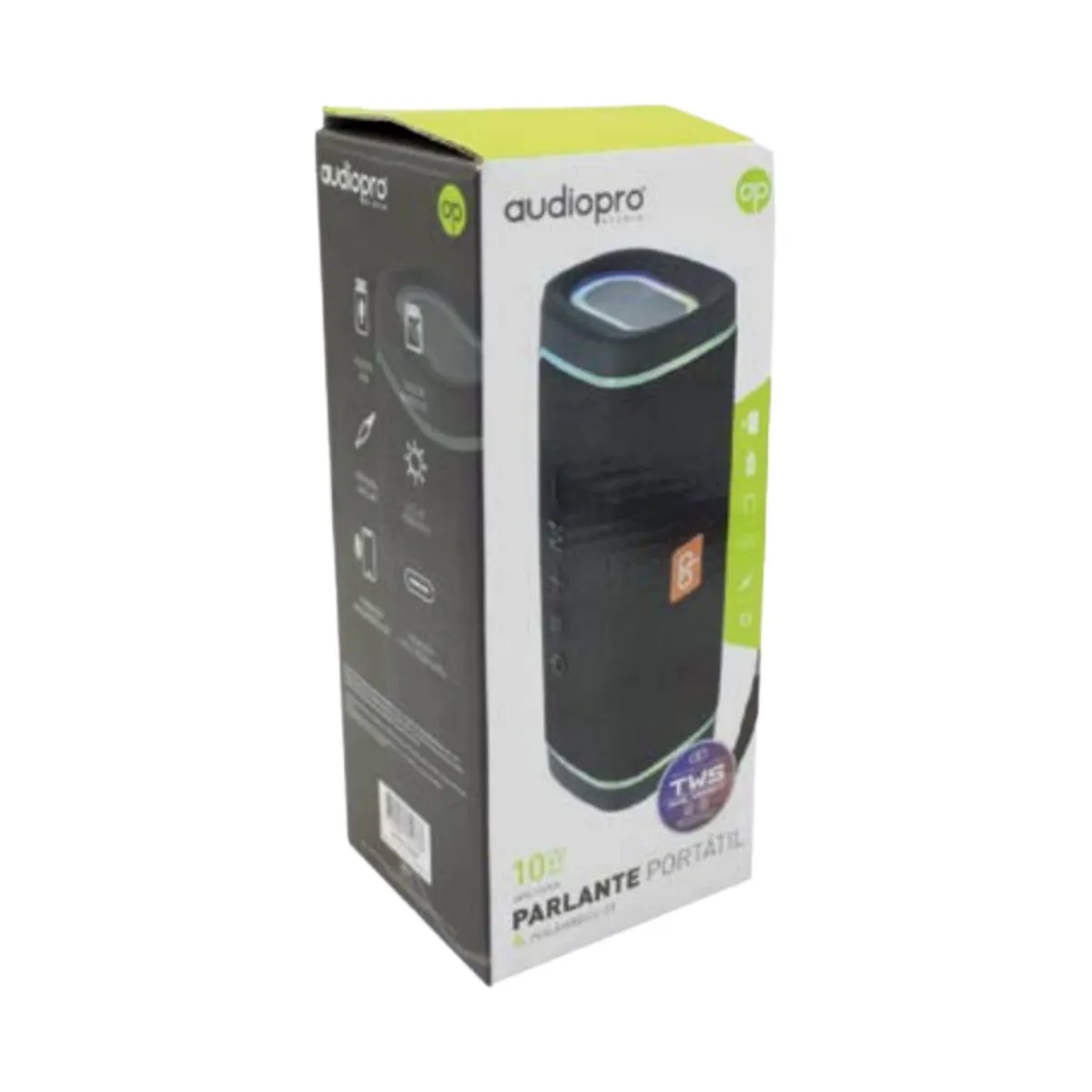 AUDIO PRO - Parlante Bluetooth Tws Con Iluminación 10w Color Negro - SC