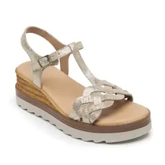 FLEXI - Sandalia Mujer Manaus 127703 Dorada Flexi.-