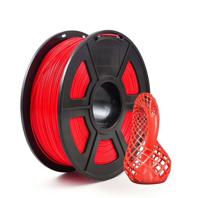OKAERI - Filamento Pla para Impresora 3d 1kg De 1,75 Mm Colores - Rojo