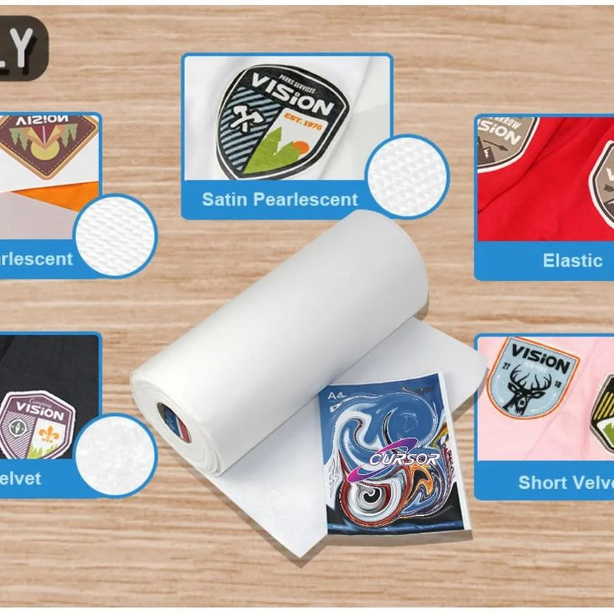 CURSOR - Papel Obm Sublitextil Long Velvet(sublibordado) 10 Hojas A4