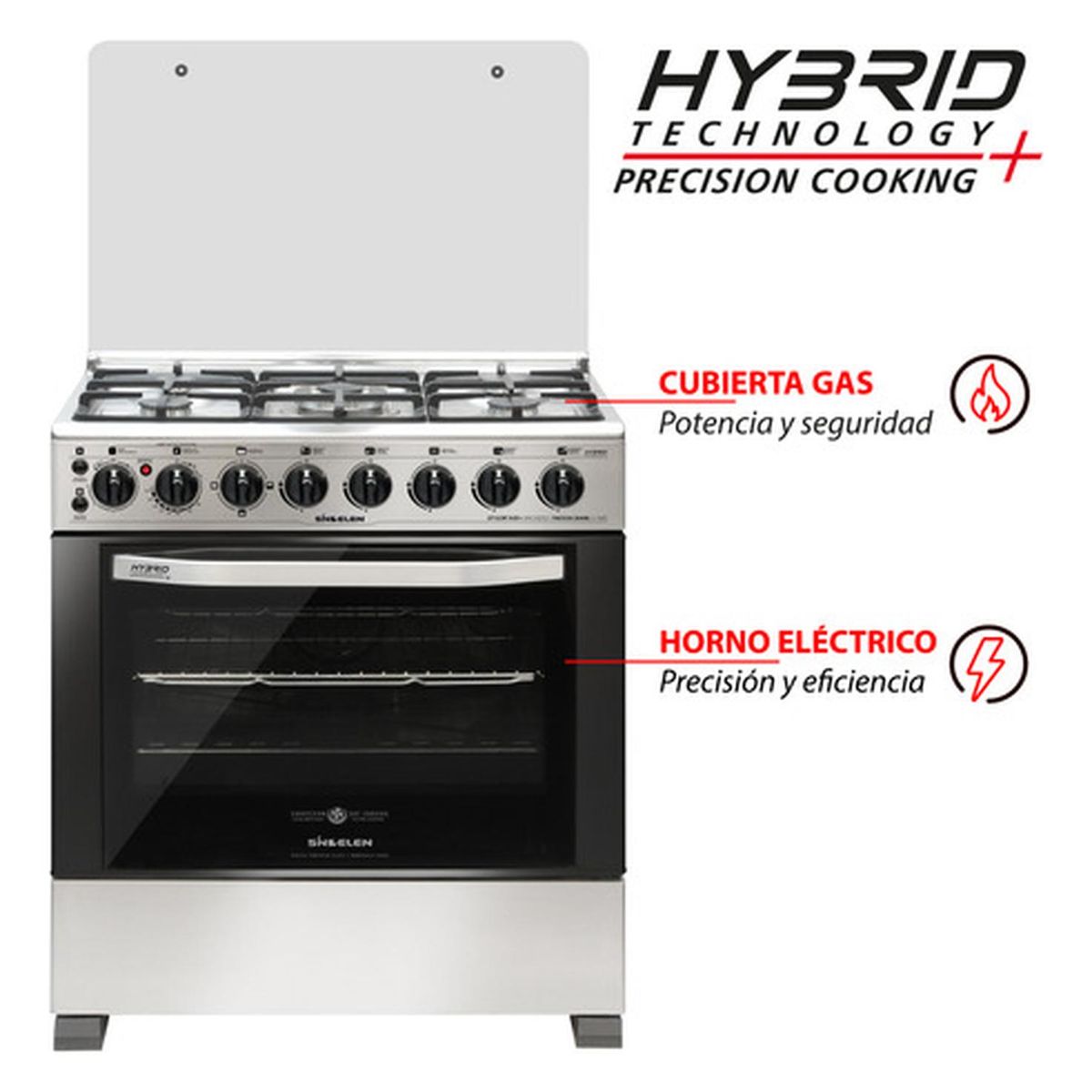 SINDELEN - Cocina Híbrida 5 Platos Sindelen CH-740NI