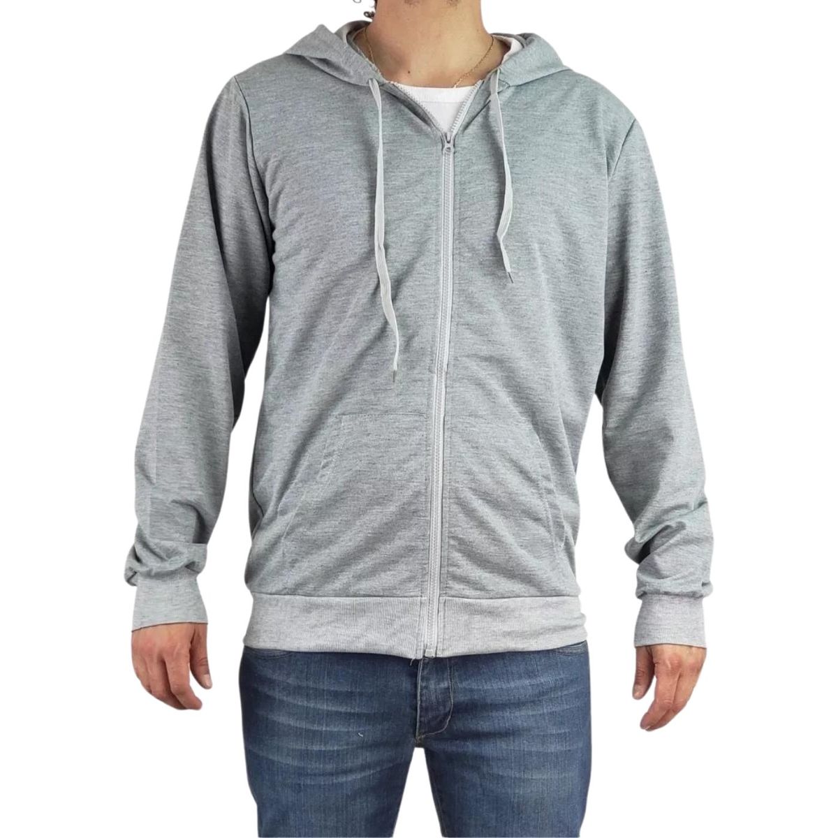 LIKE SHOP - Poleron Algodón Hombre Primavera Verano Cierre Colores Mu54