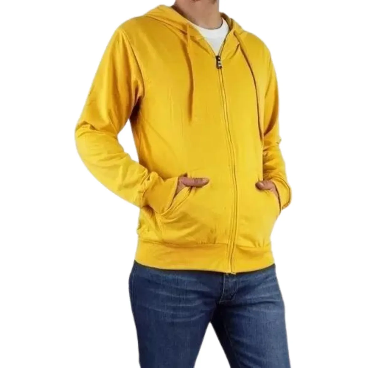 LIKE SHOP - Poleron Algodón Hombre Primavera Verano Cierre Colores Mu54