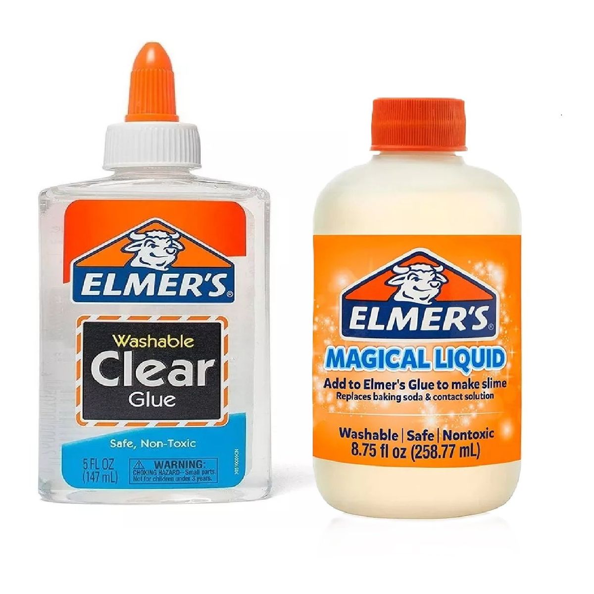 ELMERS - Pegamento Transparente 147ml + Activador Slime 258ml Elmers