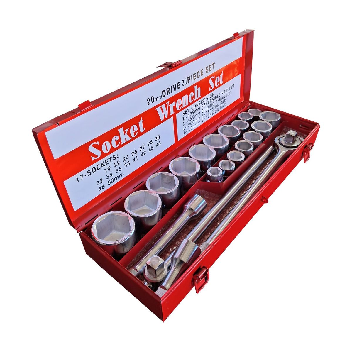 GENERICO - Caja de dados con chicharra 3/4" 21 piezas