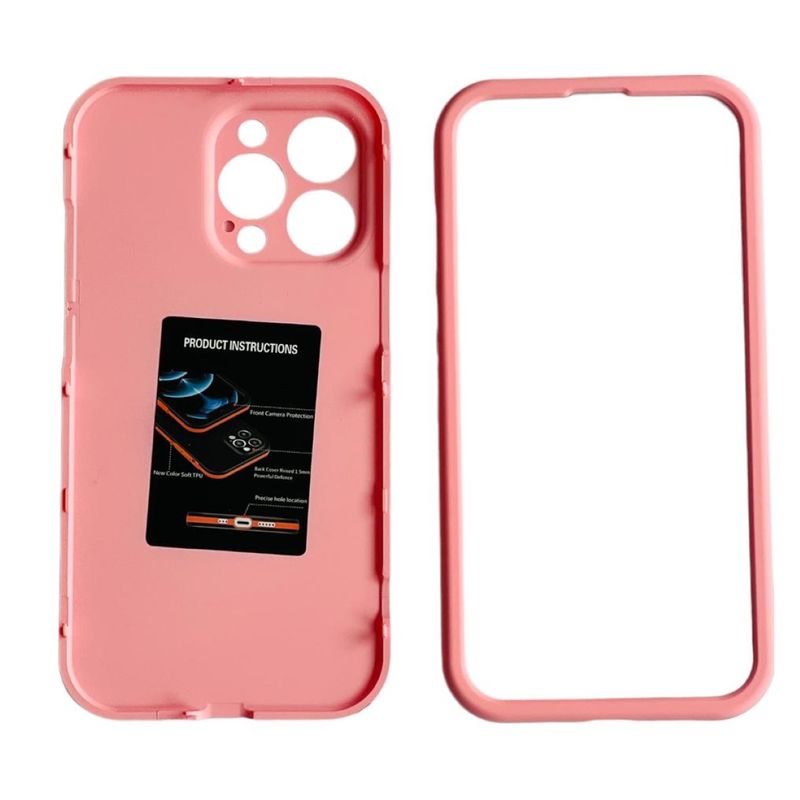 GENERICO - Carcasa 360 Grados Para iPhone 13 Pro Antigolpe Rosado
