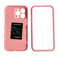 GENERICO - Carcasa 360 Grados Para iPhone 13 Pro Antigolpe Rosado