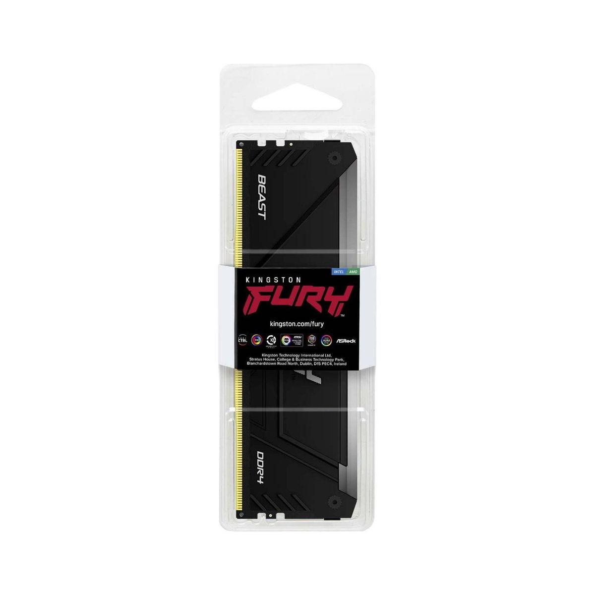 KINGSTON - Memoria RAM Fury Beast RGB 8 GB DDR4 3600 MHz