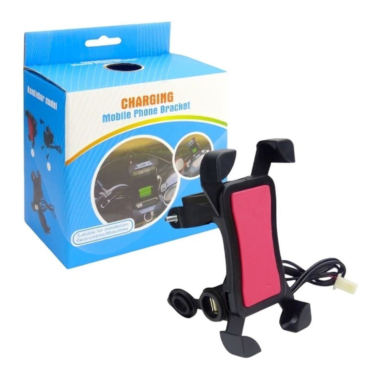 OEM - PORTA SMARTPHONE CON USB DE CARGA PARA MOTO