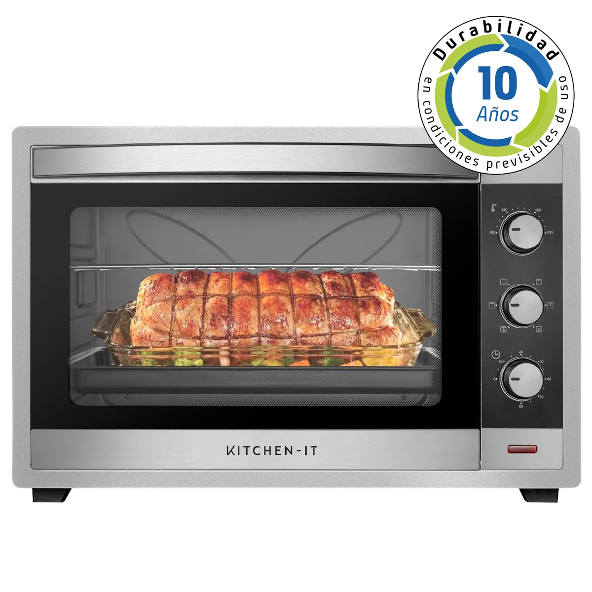 KITCHEN IT - Horno Eléctrico Kitchen it Silver Series 60L