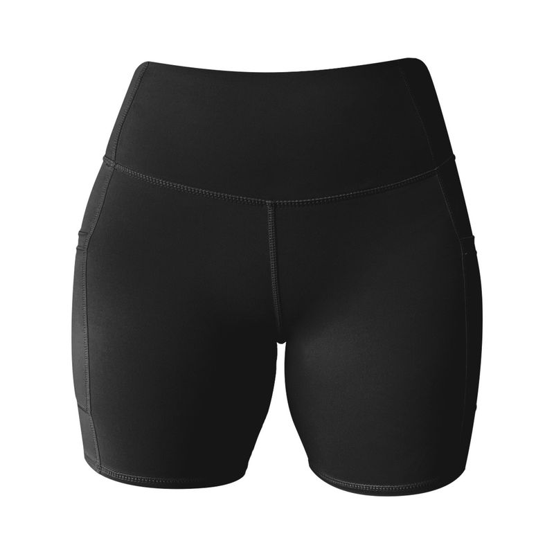 ANDESLAND OUTDOOR APPAREL - Calza Deportiva Corta Con Bolsillos Negra Mujer