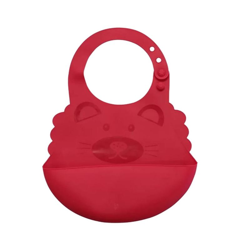 GENERICO - Babero de silicona diseños rojo