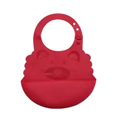 GENERICO - Babero de silicona diseños rojo