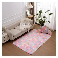 GENERICO - ALFOMBRA RECTANGULAR MULTICOLOR UNICORNIO