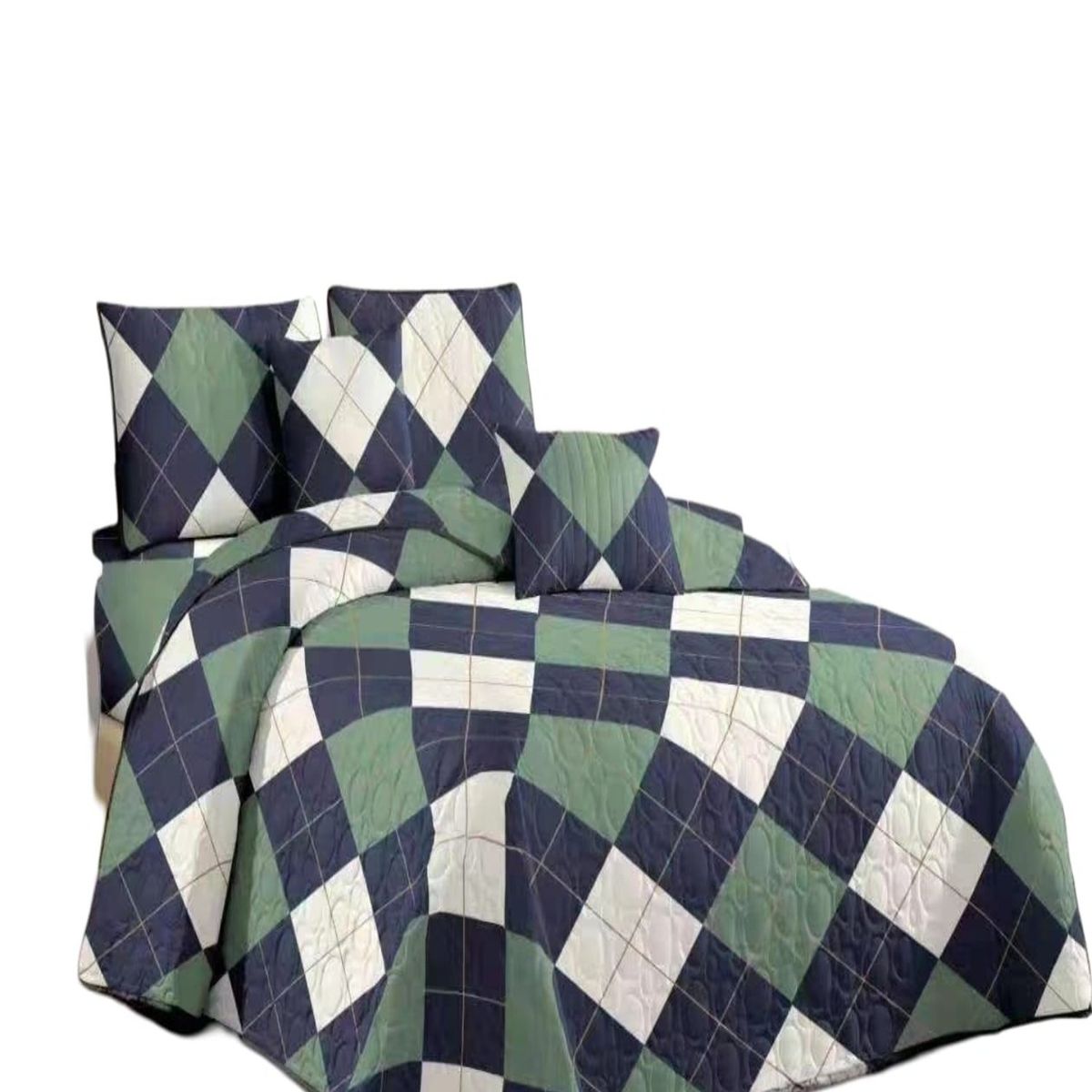 GENERICO - Cubrecama Quilt Diseño 2 Plazas - Primavera Verano B8