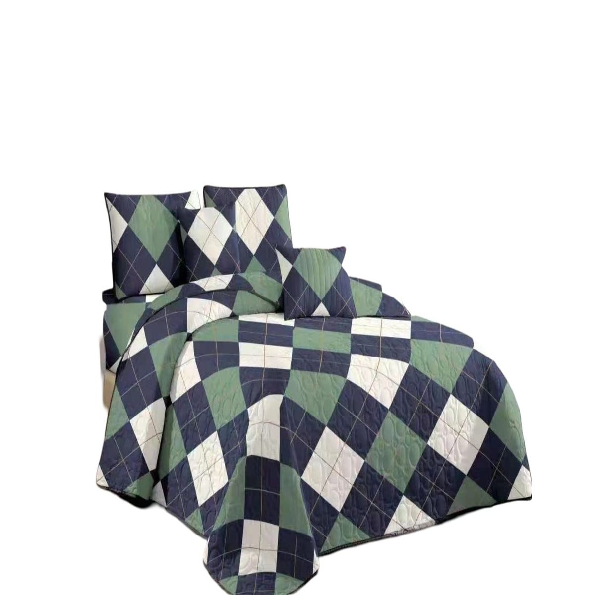 GENERICO - Cubrecama Quilt Diseño 2 Plazas - Primavera Verano B8