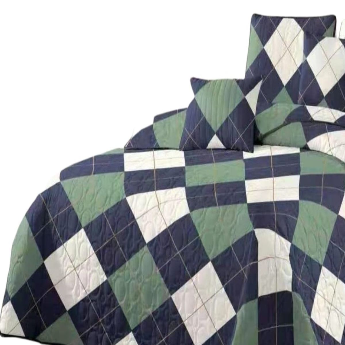 GENERICO - Cubrecama Quilt Diseño 2 Plazas - Primavera Verano B8