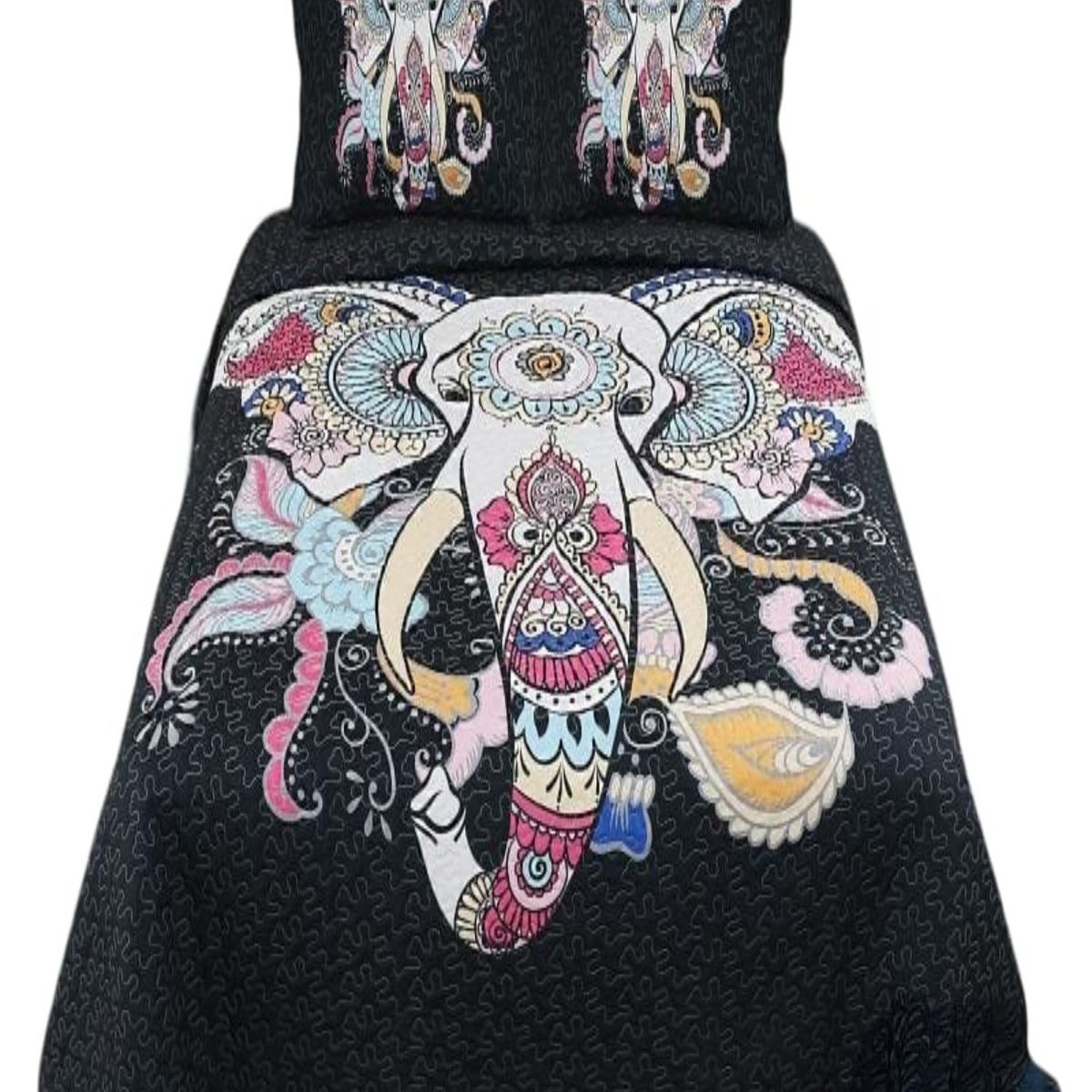 GENERICO - Cubrecama Quilt Diseño 2 Plazas - Primavera Verano C5