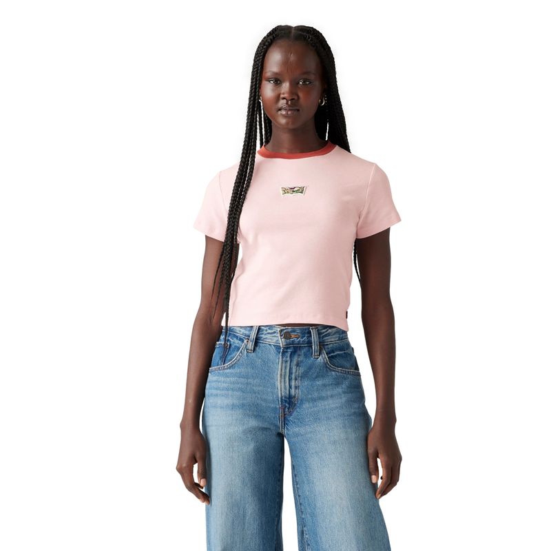 LEVIS - Polera Mujer Sporty Tee Rosado Levis