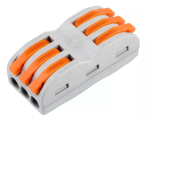 GENERICO - 2x Pack Conector Eléctrico Rápido Wago 223 ( 3 X 3 Pines )