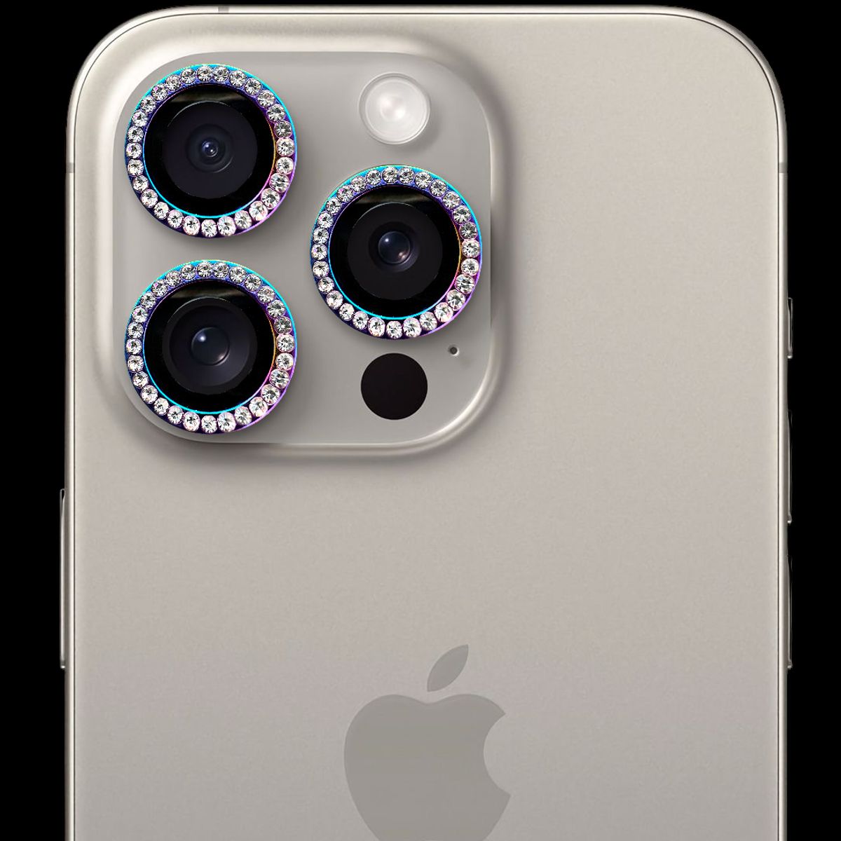 GENERICO - Protector de cámara modelo Diamante iPhone12promax-13mini-13Multicolor