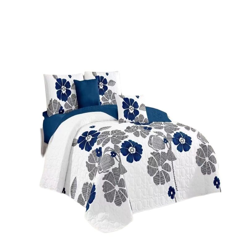 GENERICO - Cubrecama Quilt Diseño 2 Plazas - Primavera Verano B5
