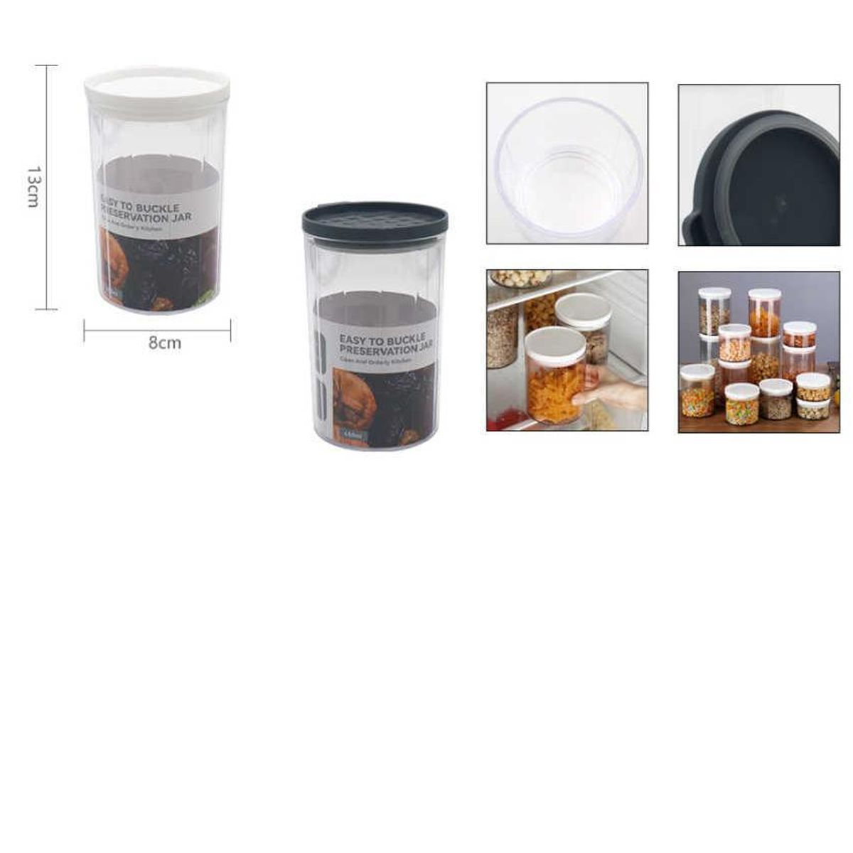 GENERICO - Set 3 Contenedor Hermetico Con Tapa