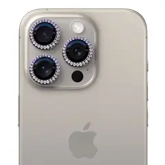 GENERICO - Protector de cámara modelo Diamantes iPhone 11-11pro-11promax Morado