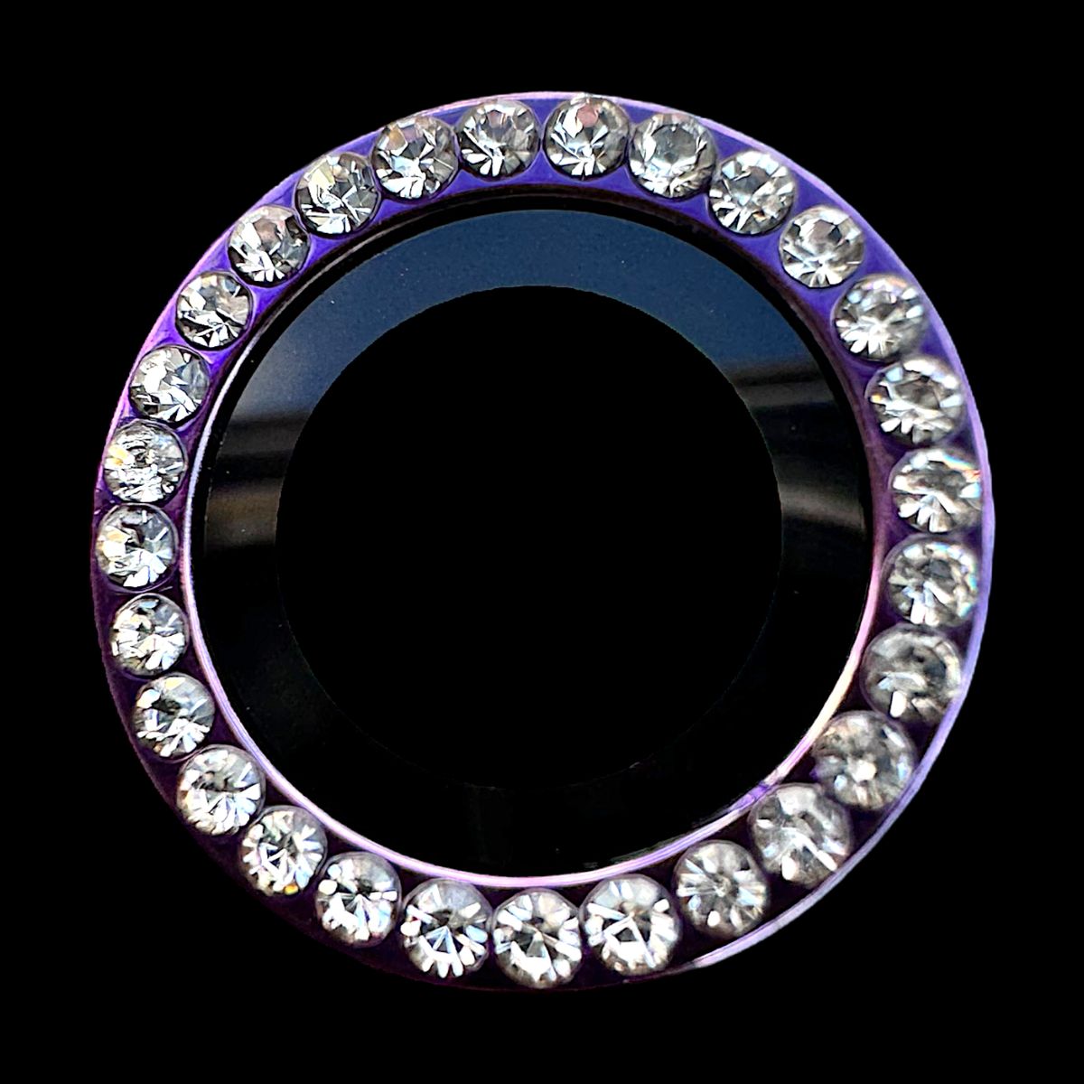 GENERICO - Protector de cámara modelo Diamantes iPhone 11-11pro-11promax Morado