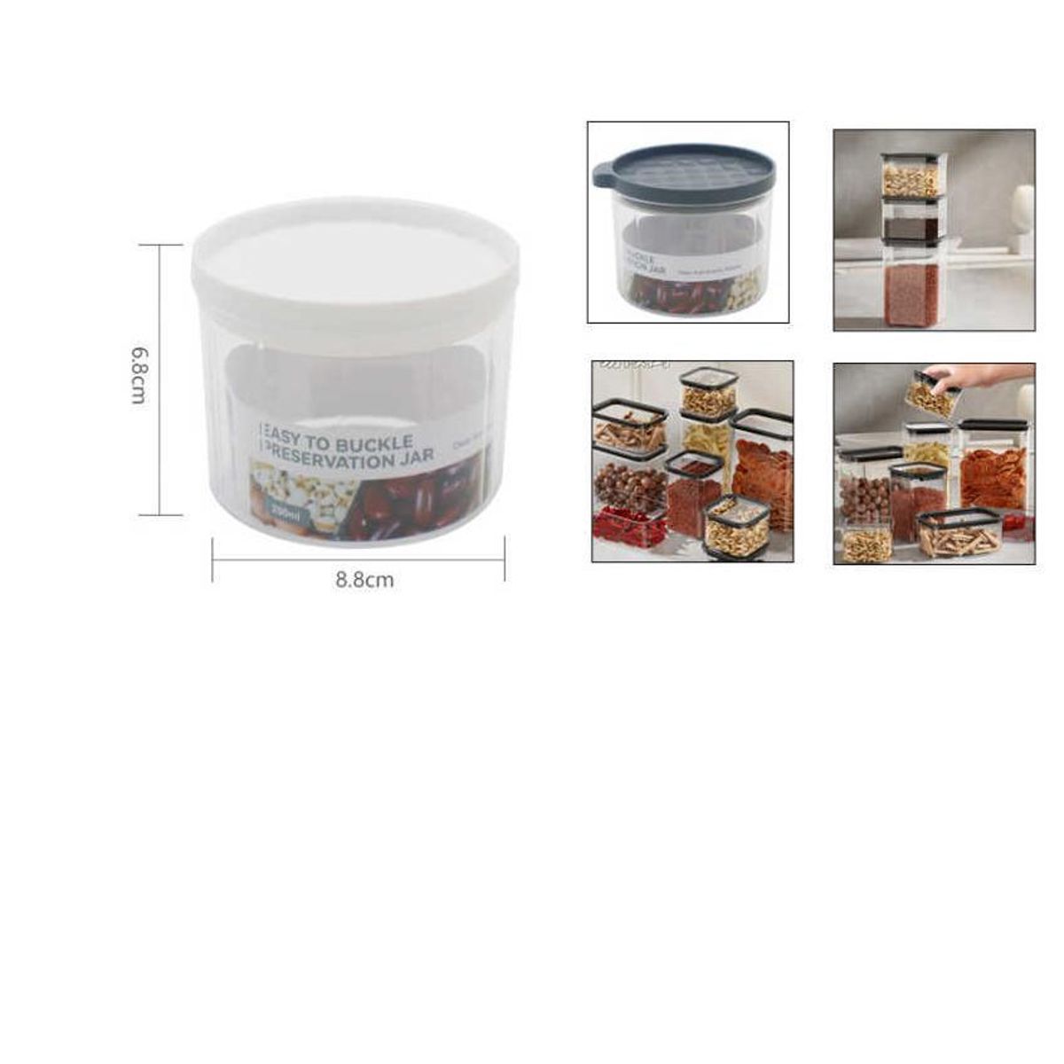 GENERICO - Recipiente Hermético Para Almacenamiento De Alimentos, 3 Uni