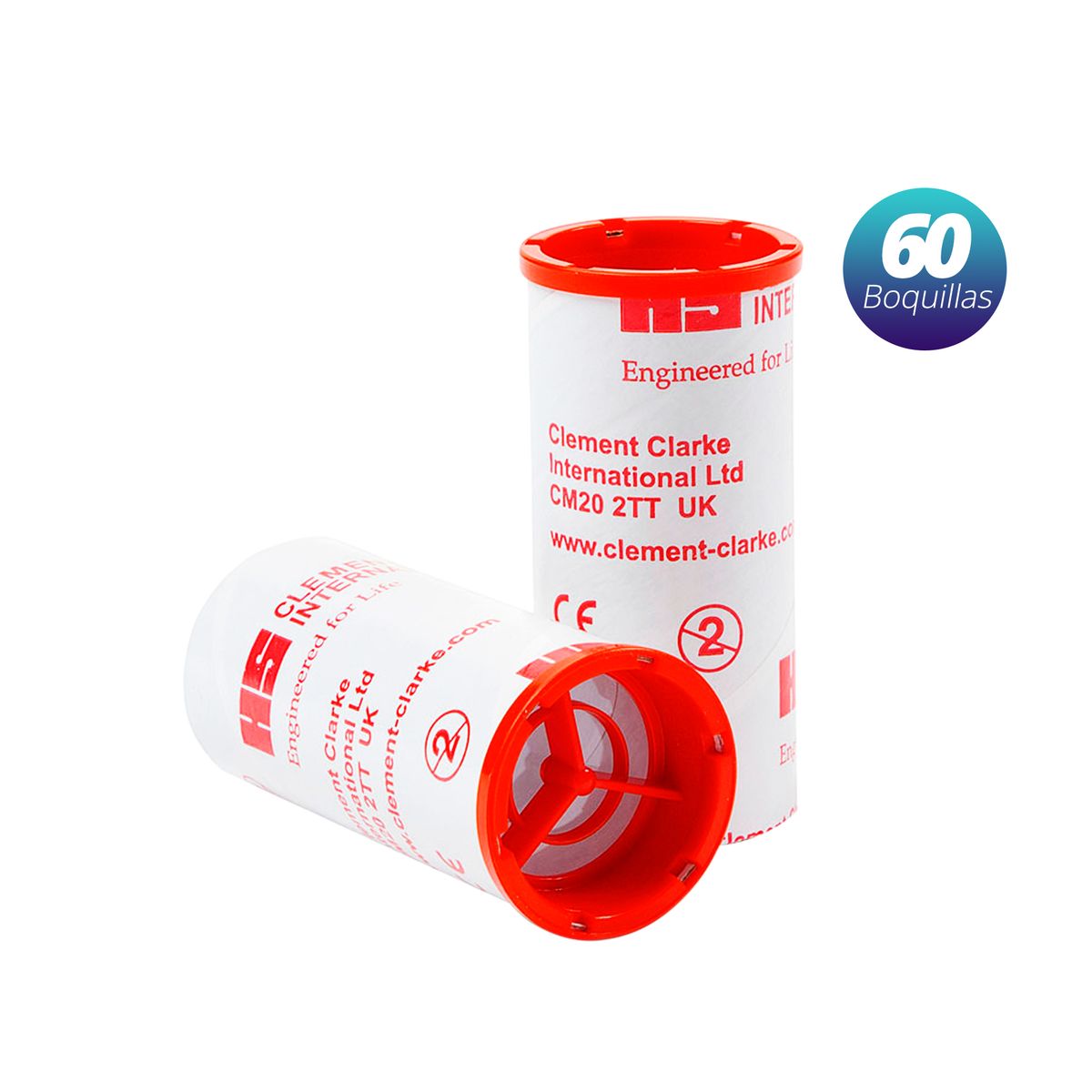 TOPMEDIC - Pack 60 Boquillas Válvula Unidireccional Descartable Mini Wright Para Flujometro