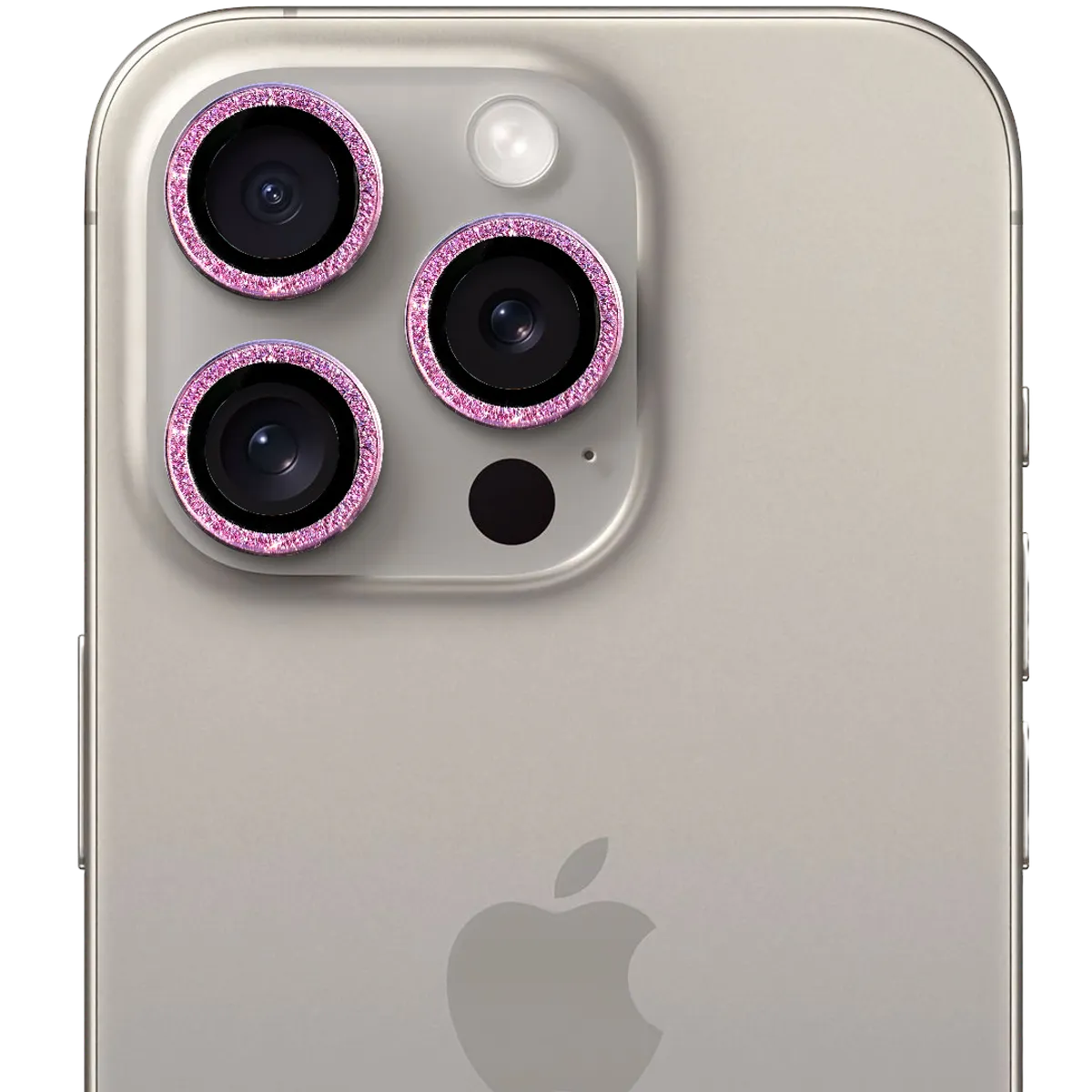 GENERICO - Protector de cámara modelo Escarchado iPhone 14pro-14promax Rosa