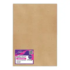CURSOR - Cartulina Papel Kraft 300 Gr 100 Hojas Carta - Marron claro