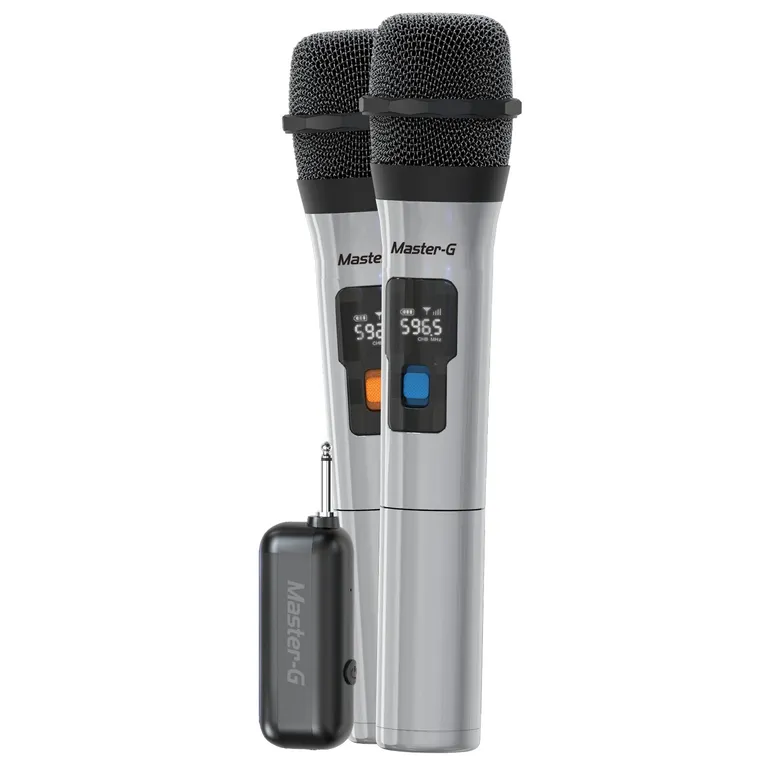 Par de Micrófonos inalámbricos con Receptor UHF Master-G