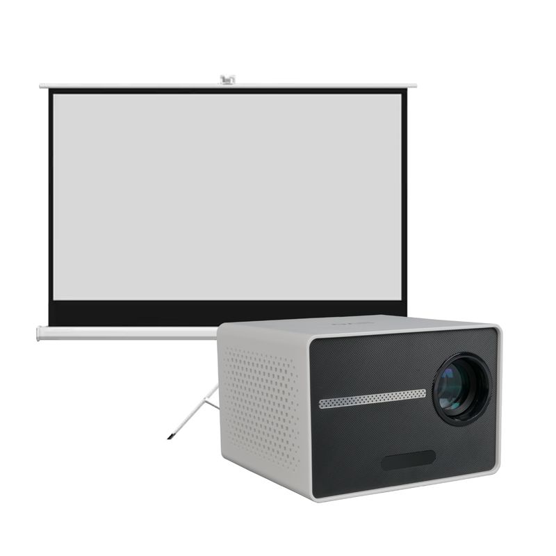 LEVO - Proyector Portatil Mini Halo 9000lm + Telón 100" LEVO