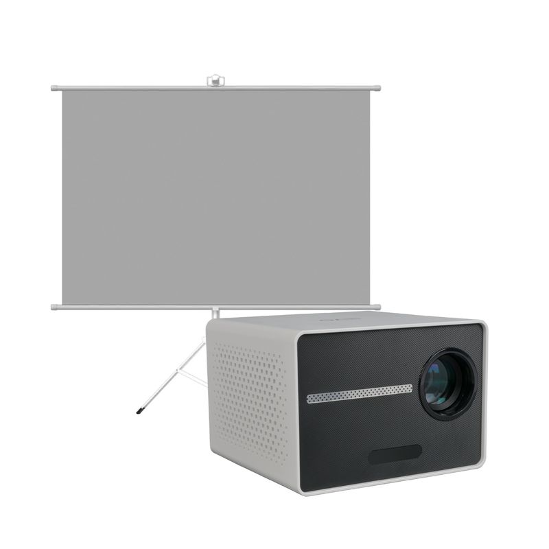 LEVO - Proyector Portatil Mini Halo 9000lm + Telón 60" LEVO