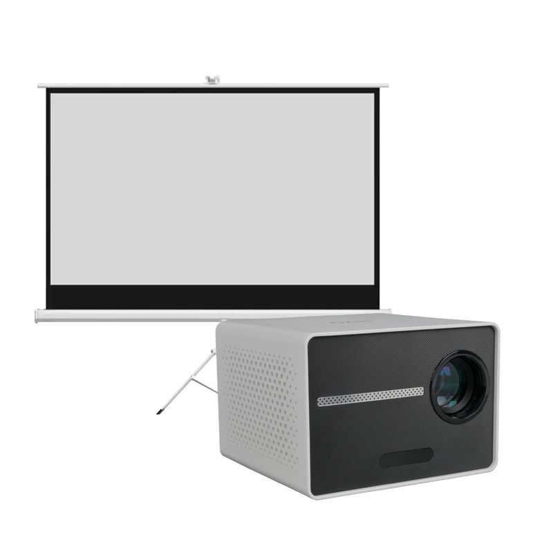 LEVO - Proyector Portatil Mini Halo 9000lm + Telón 80" LEVO