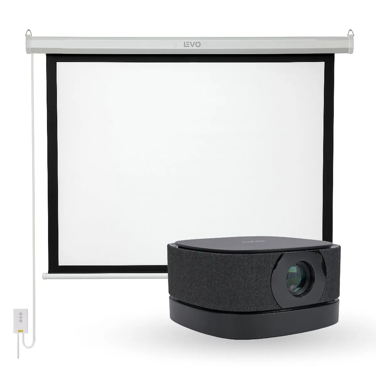 LEVO - Proyector Portátil Lumix 9000lm + Telón Eléctrico 100" LEVO