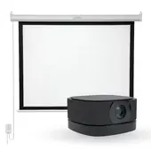 LEVO - Proyector Portatil Lumix 9000lm + Telón Electrico 100"