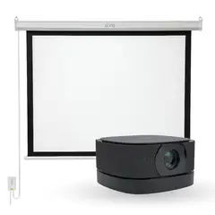 LEVO - Proyector Portatil Lumix 9000lm + Telón Electrico 100"