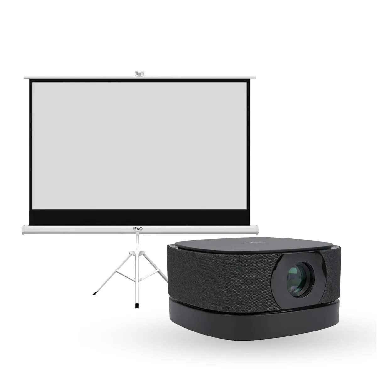 LEVO - Proyector Portátil Lumix 9000lm + Telón 60" LEVO