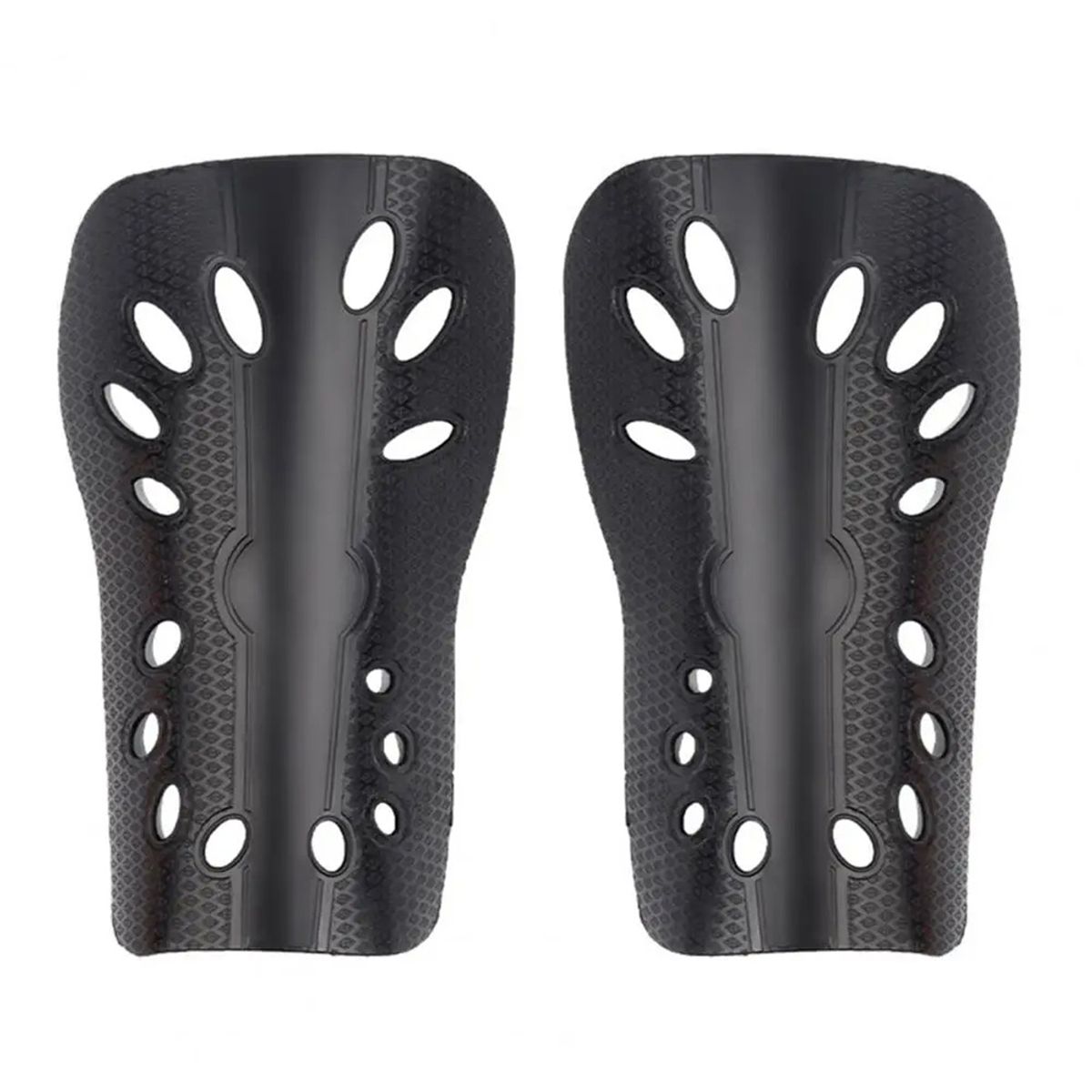 ORCUS - PAR DE CANILLERAS DE FÚTBOL RIGIDAS NEGRAS