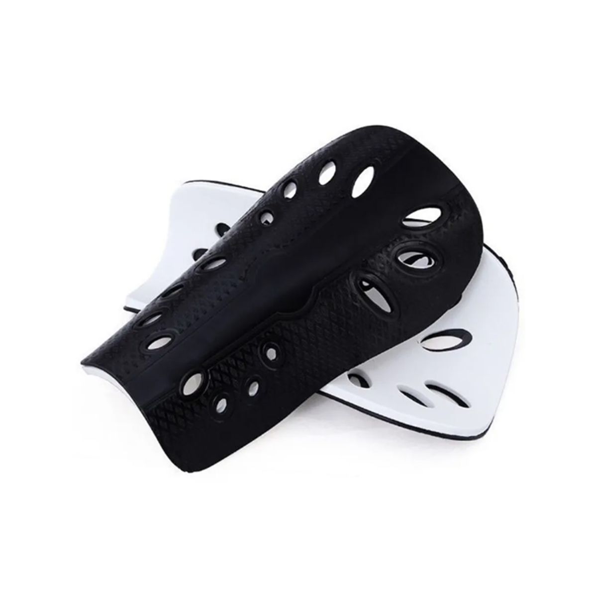 ORCUS - PAR DE CANILLERAS DE FÚTBOL RIGIDAS NEGRAS