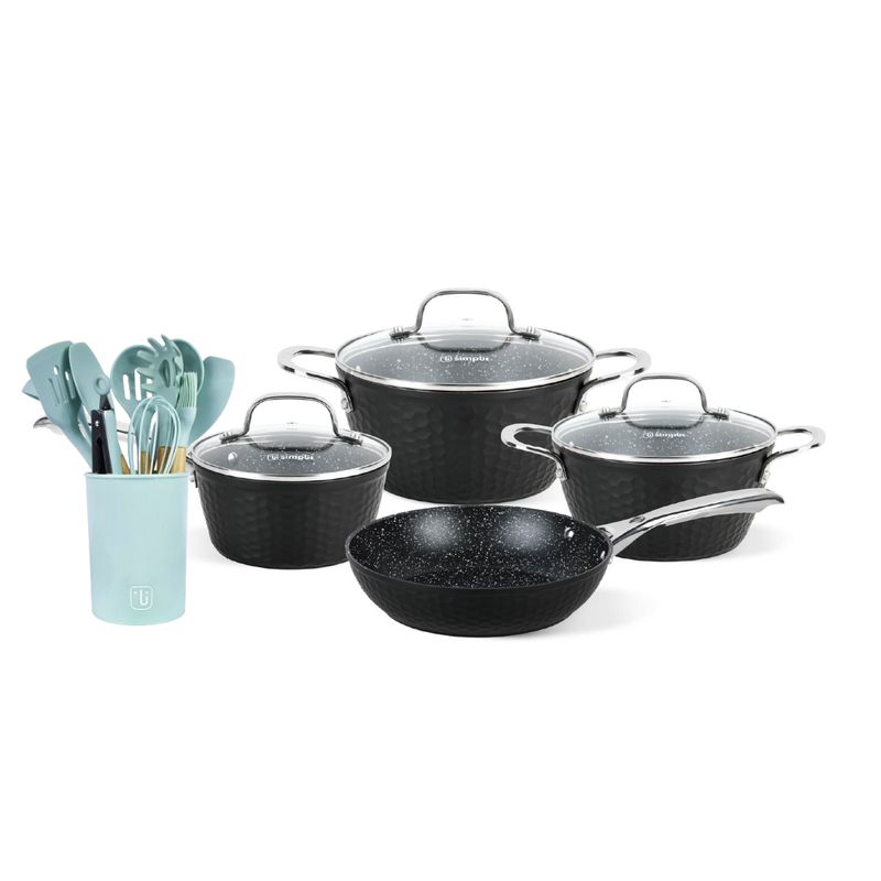 SIMPLIT - Pack Batería Copper 7Pz + Set 12 Utensilios Calipso Simplit