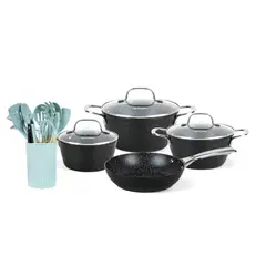 SIMPLIT - Pack Batería Copper 7Pz + Set 12 Utensilios Calipso